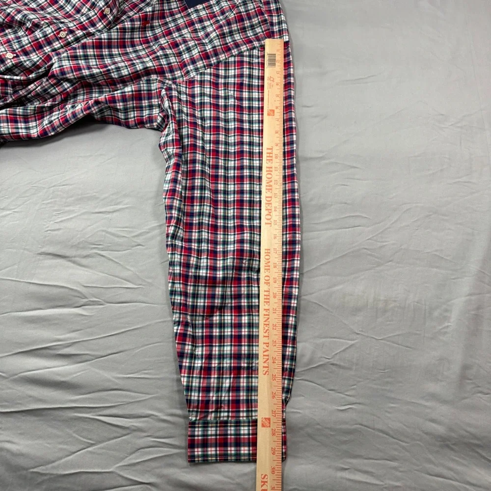 NWT Polo Ralph Lauren Mens 4XLT Plaid Button Down Shirt Red Cotton‎ Stretch $110